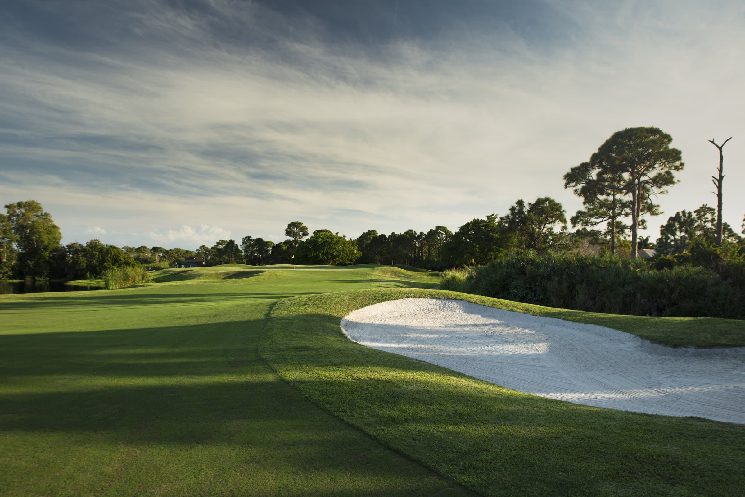 Fairway and bunker at Jensen Beach Golf Club, Jensen Beach, Martin County