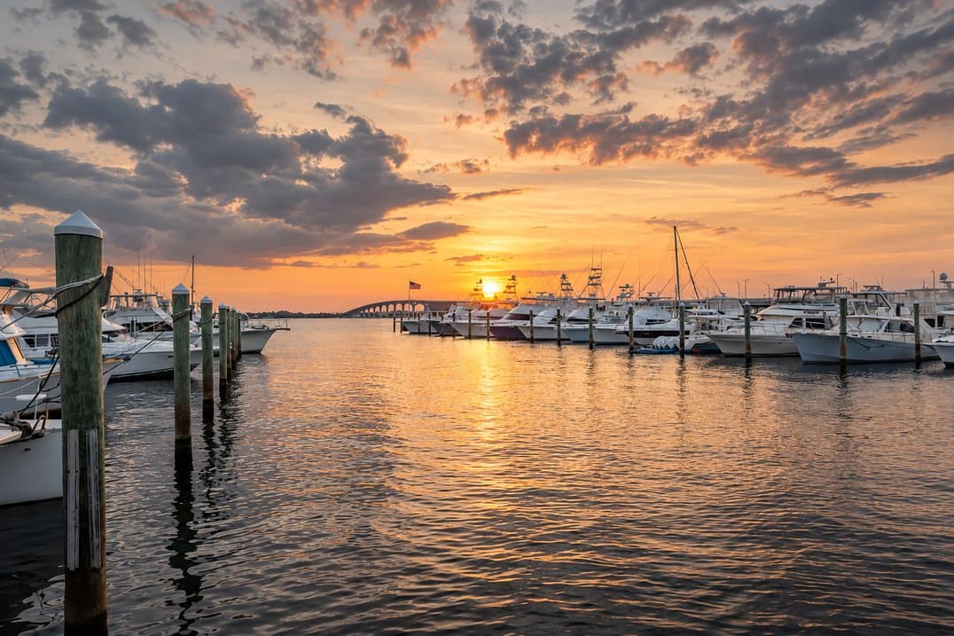 Hutchinson Island Marina at sunset